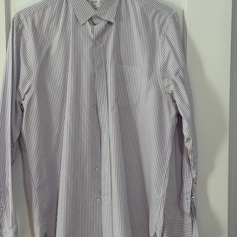 Bonobos Blue and White Striped Dress Shirt